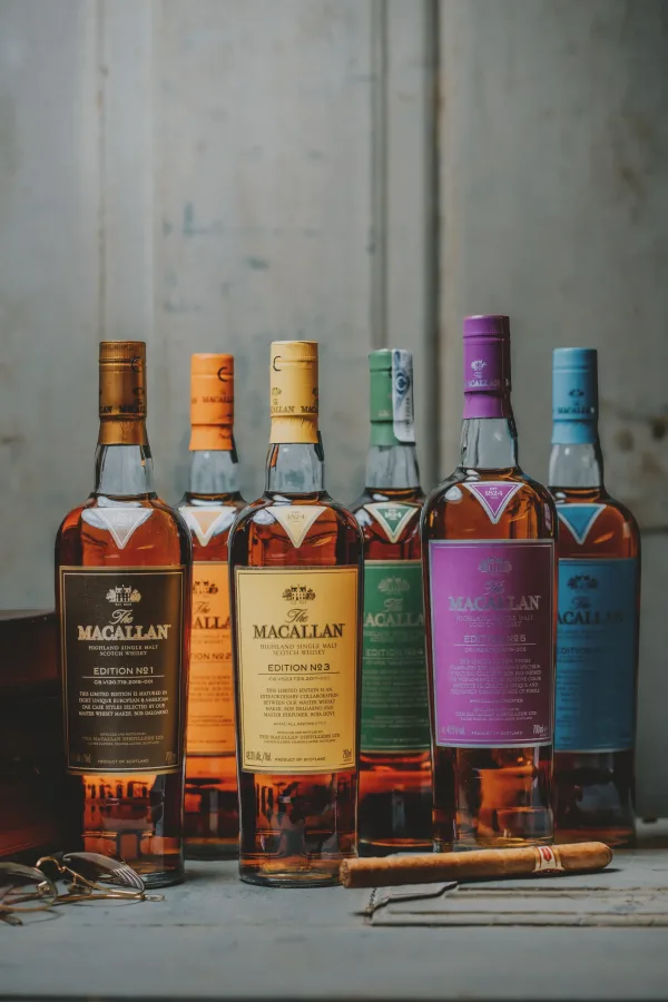 Macallan - Conjunto de 6 Garrafas da edição Nº1 ao Nº6